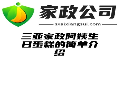 三亚家政阿姨生日蛋糕的简单介绍