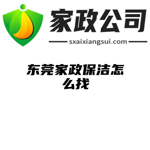 东莞家政保洁怎么找